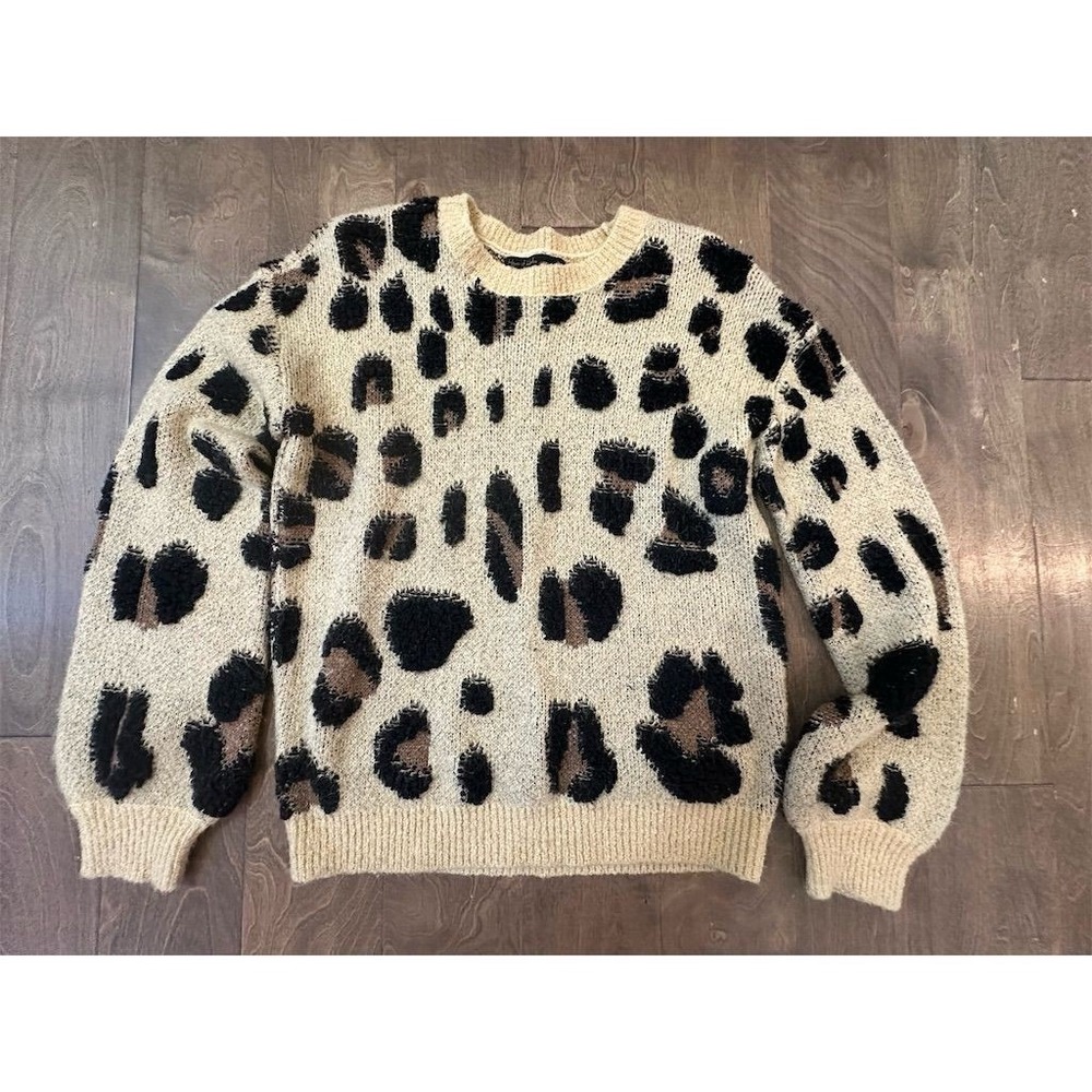 House of Harlow 1960‎ x REVOLVE Leopard Print Sweater Beige Size M